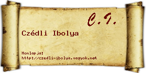 Czédli Ibolya névjegykártya